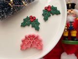 Holly Polymer Clay Cutter, Christmas Earring & Charm Maker (PLA)