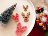 Christmas Reindeer Clay Cutter, Polymer Clay Earring Maker, Holiday Craft Tool