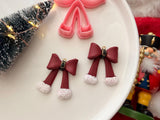 Christmas Santa Bow Clay Cutter, Polymer Clay Earring Maker (PLA)