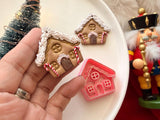 Christmas Gingerbread House Clay Cutter, Polymer Clay Earring Maker (Multiple Sizes)