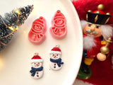 Christmas Snowman Polymer Clay Cutter, PLA 3D Printed Earring Charm Maker