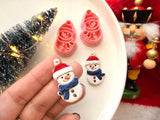 Christmas Snowman Polymer Clay Cutter, PLA 3D Printed Earring Charm Maker
