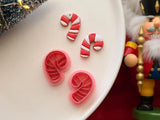 Christmas Candy Cane Clay Cutter, Polymer Clay Earring Maker (PLA)