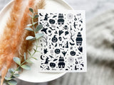 Halloween Themed Water Transfer | Magic Transfer | Water Soluble Image Transfer for Polymer Clay