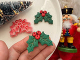 Holly Polymer Clay Cutter, Christmas Earring & Charm Maker (PLA)