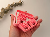 Big Gingerbread House Coaster Trinket Cutter, Christmas Polymer Clay Cutter, Coaster & Trinket Dish Cutter, Christmas Ornament Cutter