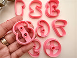Bubble Number Clay Cutter, Number Polymer Clay Cutter, 0-9 Number Cutters, Birthday Age Clay Cutter, Fondant Cutter