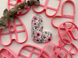 90mm, Bubble Letter Alphabet Shaped Polymer Clay Cutter • Clay Cutter • Cookie Cutter