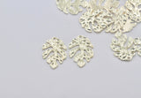 2pcs/4pcs, 22x30mm, Zinc Alloy Leaf Charm / Pendant in Gold