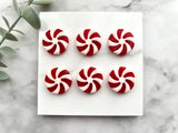 10pcs, Plastic Christmas Peppermint Beads
