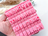 CAPITAL LETTERS - Alphabet Cookie  Stamp •  Alphabet Fondant  Stamp  • Polymer Clay Stamp   • Letter Embossing  Stamp • CS-a
