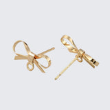 1 pair (2pcs) , Brass Micro Pave Clear Cubic Zirconia Stud Earring Findings, w/ 925 Sterling Silver Pin, Butterfly, Real 14K Gold Plated