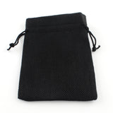 10pcs, 9x7cm, Burlap Bags Packages in Black