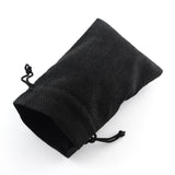 10pcs, 9x7cm, Burlap Bags Packages in Black