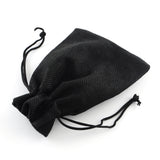 10pcs, 9x7cm, Burlap Bags Packages in Black