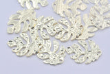 2pcs/4pcs, 22x30mm, Zinc Alloy Leaf Charm / Pendant in Gold