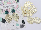 2pcs/4pcs, 22x30mm, Zinc Alloy Leaf Charm / Pendant in Gold