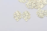 2pcs/4pcs, 22x30mm, Zinc Alloy Leaf Charm / Pendant in Gold