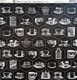 Canvas Corp Black & Ivory Tea Cup Reverse Paper