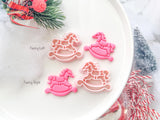 Christmas Rocking Horse Polymer Clay Cutter
