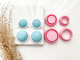 Circle Bezel Cutter Set (2pc set) | Circle Setting Shape Set Polymer Clay Cutters