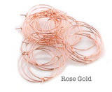 10 Pairs (20pcs) , 20mm/25mm/30mm/35mm, Copper Earring Hoop - Choose your Colour