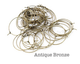 10 Pairs (20pcs) , 20mm/25mm/30mm/35mm, Copper Earring Hoop - Choose your Colour