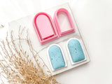Dome Bezel Cutter Set (2pc set) | Dome Setting Shape Set Polymer Clay Cutters