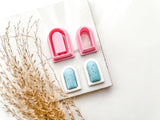 Dome Bezel Cutter Set (2pc set) | Dome Setting Shape Set Polymer Clay Cutters