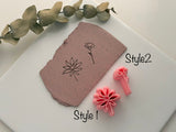 Leaf Polymer Clay Stamp, Leaf Clay Stamp, Line Art Clay Stamp, Earring Making Tool
