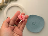 Baby Footprints Polymer Clay Stamp, Baby Boy Girl Clay Stamp, Newborn Feet Embossing Stamp, Baby Shower Clay Tool