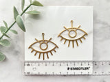 2 pcs, 42x38mm Zinc alloy Evil Eye Pendant in Gold
