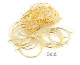 10 Pairs (20pcs) , 20mm/25mm/30mm/35mm, Copper Earring Hoop - Choose your Colour