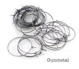 10 Pairs (20pcs) , 20mm/25mm/30mm/35mm, Copper Earring Hoop - Choose your Colour