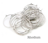 10 Pairs (20pcs) , 20mm/25mm/30mm/35mm, Copper Earring Hoop - Choose your Colour