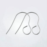 Hypoallergenic French Earring Hooks, Ear Wire | Large Hole Earring Hooks | 316 Stainless Steel Hooks - Stainles Steel Colour, 10pcs