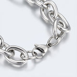 304 Stainless Steel Cross Chain Bracelet Blank, Tarnish Resistant, 21cm with Lobster Clasp, DIY Jewelry Findings, 1pc