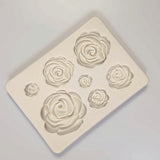 Rose Shape Fondant Molds Cake Mould Silicone Square Baking Tools Chocolate Rose in AntiqueWhite