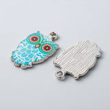 2pcs, Owl Charm Enamel Style Charms