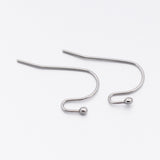 20pcs, Tarnish Resistant 304 Stainless Steel Earring Hooks, Stainless Steel Color