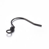 10pcs(5pairs), 18x18mm,  Vacuum Plating Stainless Steel Earring Hooks in Gunmetal