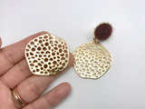 2 pcs, 40x35mm, Irregular Shaped pendant / embellishments