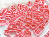 10PCS+ Lucky Dip Polymer Clay Cutters or Tools Pack filled with 10+ pcs of Mixed Polymer Clay Cutters, or Stamps, Rollers, Embossers etc.