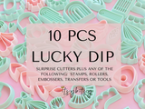 10PCS+ Lucky Dip Polymer Clay Cutters or Tools Pack filled with 10+ pcs of Mixed Polymer Clay Cutters, or Stamps, Rollers, Embossers etc.