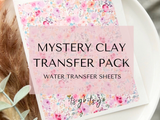 5 pcs Mystery Clay Transfer Pack - Filled with mixed patterns of transfer sheets