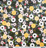 Pebbles Spring Fling Chalkboard  Floral Paper