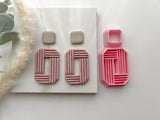 HIGH DIFFICULTY: Rectangle Ribbed Shaped Hallow Polymer Clay Cutter • Fondant Cutter • Cookie Cutter