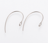 10pcs (5pairs), 25x14x4mm, 304 Stainless Steel Earring Hooks, Ear Wire, Ear Wire, Stainless Steel Color