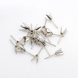 4pcs (2pairs), Tarnish Resistant 304 Stainless Steel Stud Earring Findings with Earnuts in Stainless Steel Color