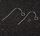 10 pcs, Vacuum Plated, Stainless Steel Earring Hooks in Stainless Steel Colour